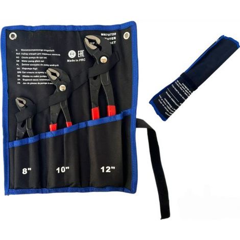 Set 3 Pinze Poligrip Pinza a Pappagallo con Pulsante Regolabile 8" 10" 12" (1/5)