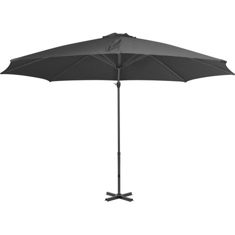 Maison Exclusive - Ampelschirm mit Aluminium-Mast 300 cm Anthrazi