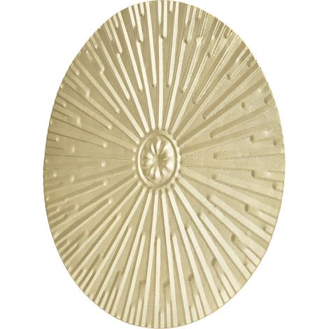 Décoration murale miroir soleil design vague lignes irrégulières, disque rond style européen, pendentif cadeau invité, modèle C (grande taille) (1/5)