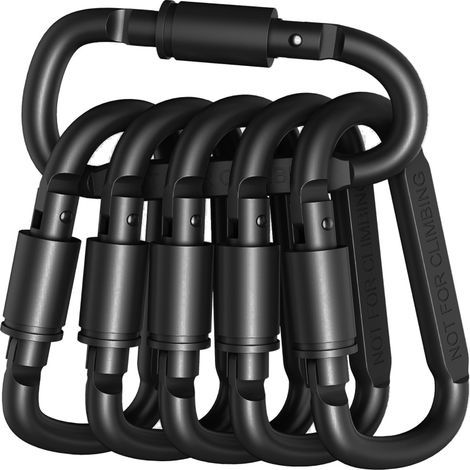 Leichte und robuste D-Ring-Karabiner aus Aluminium (6er-Packung) (1/5)