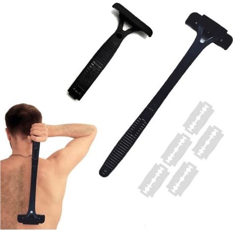 Rasoir de Dos - Manuel - 5 Lames - Épilation Confortable - Protection de la Peau (1/4)
