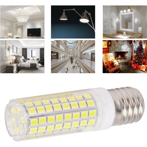 Ampoule LED E17 type maïs, 1000 lm, 102 LED, dimmable, pour lustre, plafonnier ou applique murale, 110 V, 10 W, blanc froid (1/5)