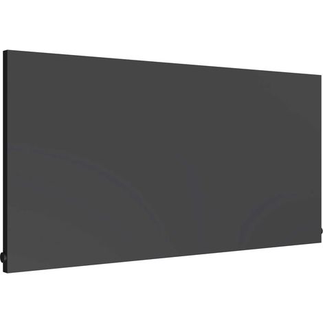 Reina Slimline Horizontal Designer Radiator 600mm H x 1200mm W Textured Matt Anthracite (1/4)