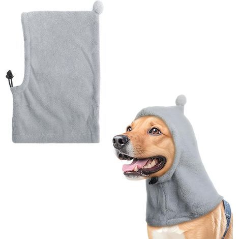 Bonnet pour Chien - Cache-Oreilles, Capuche Épaisse et Confortable en Polaire - Écharpe Chauffe-Cou Lavable, Sweat à Capuche avec Oreilles pour Dressage de Chiots(S) (1/5)