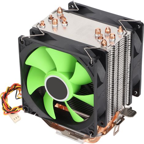 Refroidisseur de processeur à technologie de contact direct, flux d'air précis, faible niveau sonore, excellente dissipation thermique, ventilateur à six tubes pour processeur Celeron, double ventilat