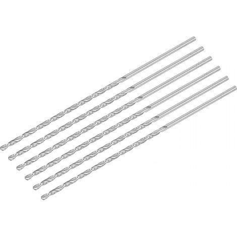 HSS Haute Vitesse Acier Extra Long Forets Hélicoïdaux 3.2mm Perceuse Diamètre 160mm Longueur 6 Pcs (1/5)