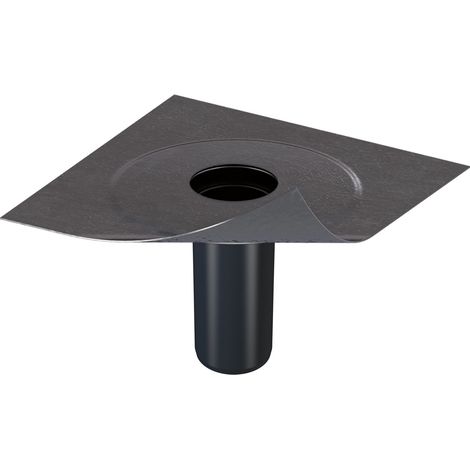 Flachdachablauf Aufstockelement Lüfterunterteil DN 125 Bitumen-Anschl. (1/5)