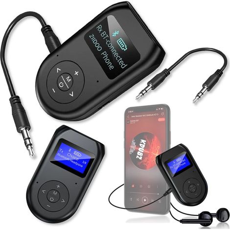 Kit mains libres récepteur Bluetooth 5.0 AUX RCA (1/5)