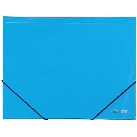 Carpeta con banda elástica A4 PP esquina azul