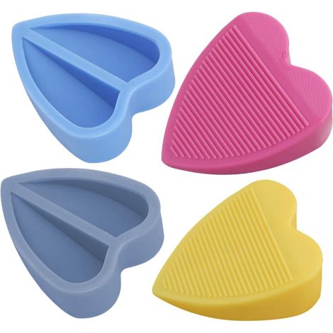 Butoir de porte en plastique forme cœur pour la sécurité bébé, protège-portes anti-rayures maison (1/5)