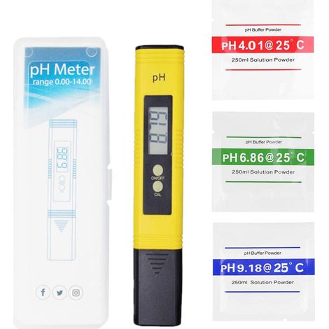 Pen-Type Digital pH Meter, Water Quality Tester, Portable LCD Digital pH Meter, Measuring Range for 0-14pH 0.01pH, Aquarium pH Meter, Automatic Calibration Function (1/5)