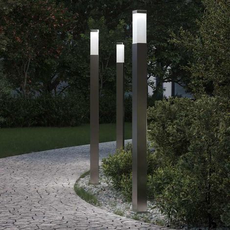 vidaXL Bollard Lights 3 pcs 110 cm Stainless Steel IP44 (1/5)