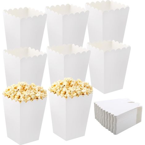 50 Popcornboxen, Popcorn- und Süßigkeitenboxen, Süßigkeitenbehälter aus Karton, Popcornboxen für Partysnacks, Süßigkeiten, Popcorn in Theatern, Kinos und auf Jahrmärkten (1/5)