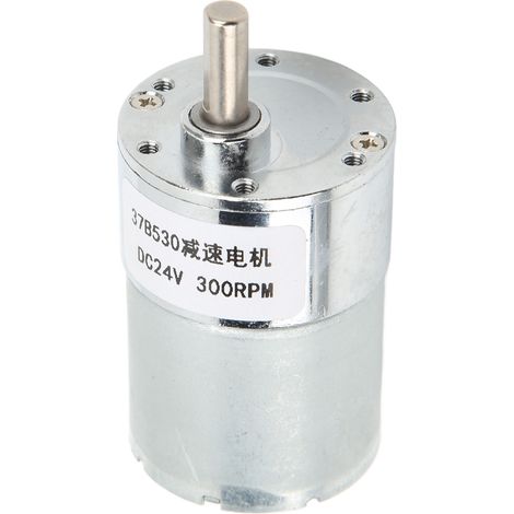 Moteur à courant continu 37B530 300 tr/min, alliage d'aluminium, 24V CC, pour automatisation domestique, engrenage intégré. (1/5)