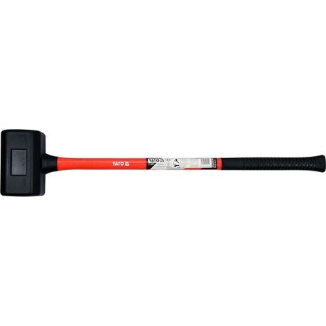 YATO, modelo YT-46273, Martillo blando sin retroceso, ideal para ensamblajes y trabajos delicados, cabezal de goma negra, mango ergonómico naranja, herramienta profesional