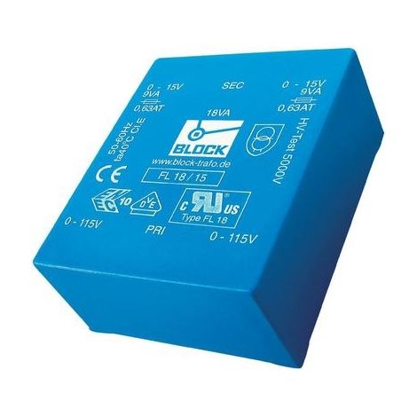 Block FL 8/15 Transformador 8 VA para circuitos impresos