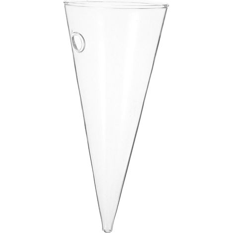 Vase mural en verre transparent INOOMP, forme conique, pot de fleurs suspendu