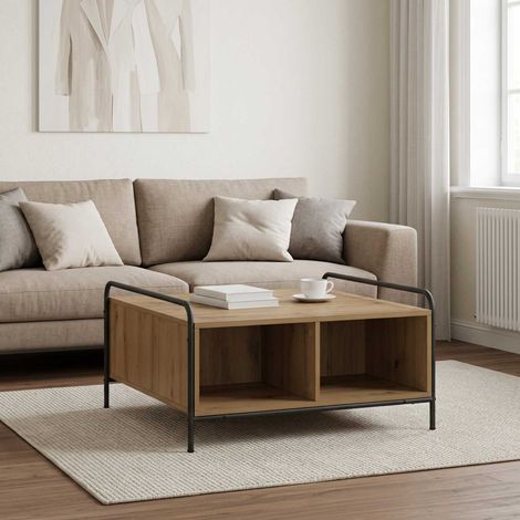 vidaXL Mesa de centro Roble artisan 50 x 49 x 41 cm (1/5)