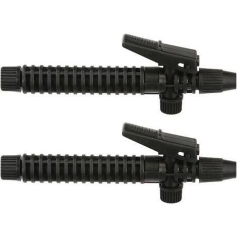 Lot de 2 poignées de pulvérisateur à gâchette de 170 mm, accessoire de pulvérisateur agricole, poignée de pistolet de pulvérisation pour lance d'arrosage extérieur de jardin (noir) (1/2)