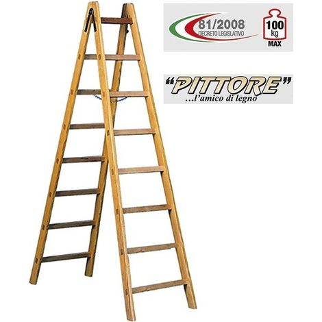 Scala Legno Doppia Salita Gradini7 Facal