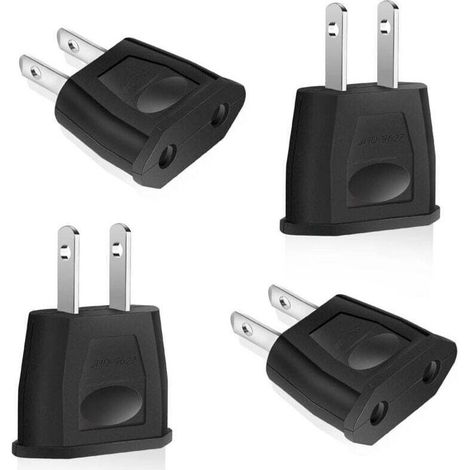YMYNY 4 Pack European to American Travel Adapter - European Travel Plug Adapter - European Travel Adapter to America, Canada, Mexico (1/4)