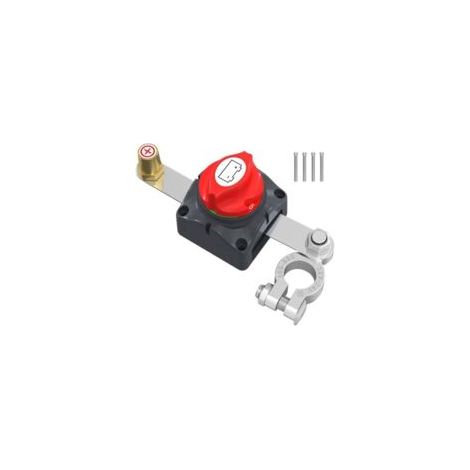 Batterietrennschalter für oben – 12–48 V, 12 V wasserdicht – geeignet für Boote und Wohnmobile – 1 Stück, rot – Crezuo (1/4)