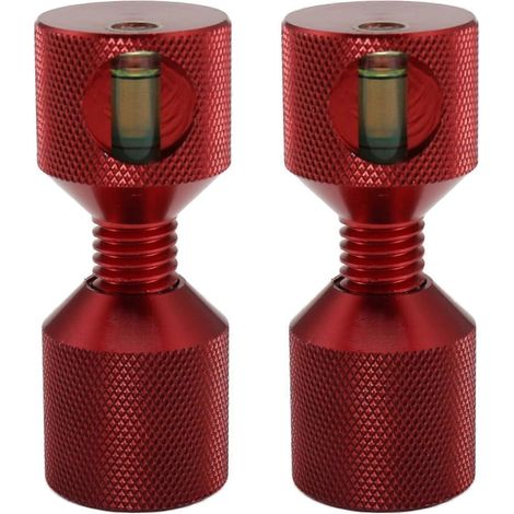 Jeu de deux goupilles à trous, goupille d'alignement de bride à deux trous en aluminium 6061 de 1-1/8 pouce avec niveau à bulle (1/5)