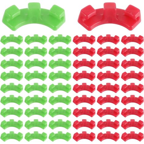 60 pinces de tuteurage, pinces de palissage pour plantes grimpantes, outils de jardinage (rouge, vert) (1/5)