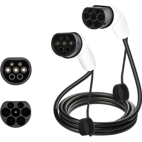 Cable de carga para vehículos eléctricos, compatible con 16A/32A, construcción duradera y segura, 3 metros, 16A 1P 3.5kW (1/2)