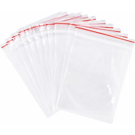 Pack of 400 Transparent Resealable Zip Bags in Polyethylene, Plastic Seal, Multi-Size 4 cm x 6 cm, Small Transparent Bag, Waterproof Pouches for Sweets, Jewellery, Screw, Storage and Organisation (1/5)