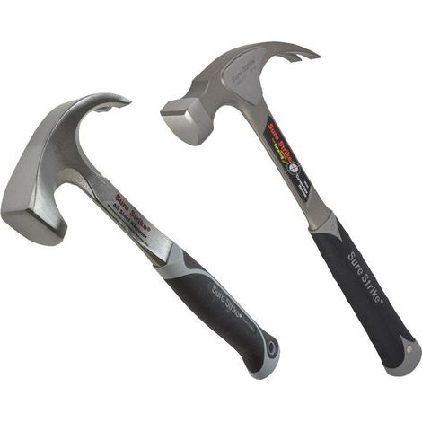 Estwing EMR16C Surestrike All Steel Curved Claw 450g + EMR20C 560g Hammers