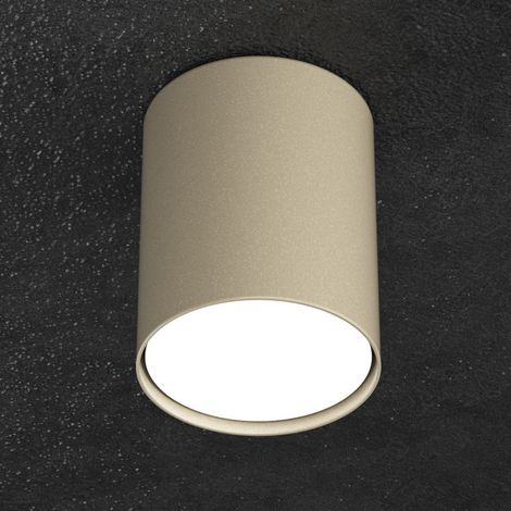 Plafoniera moderna top light shape 1143 pl10 gx53 led metallo lampada soffitto, finitura metallo sabbia
