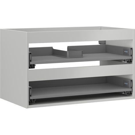 Mexen Box-A Schrankkorpus für Waschtisch 80 cm, 2 Schubladen, graumatt - 91AX0-0800-470-2-62 (1/5)
