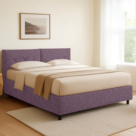 Letto Singolo Truro, Sfoderabile, Contenitore Made in Italy, Viola Lilla (1/5)