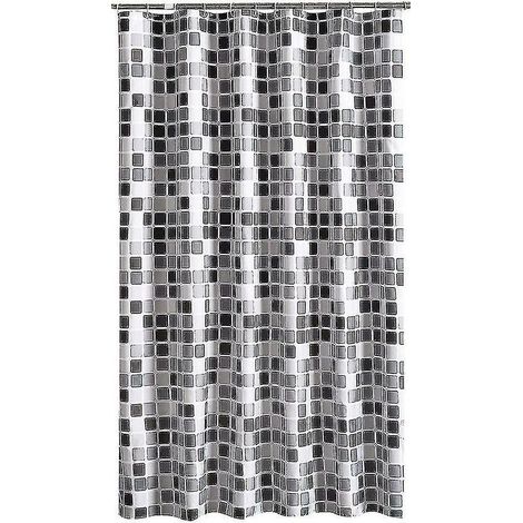 Duschvorhang 200 x 220 cm – Dicker Duschvorhang aus Polyestergewebe, maschinenwaschbar, schimmelresistent und wasserdicht