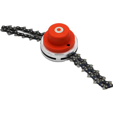 Testina di ricambio per catena da decespugliatore – doppia guarnizione 65Mn – rossa – per tosaerba da giardino