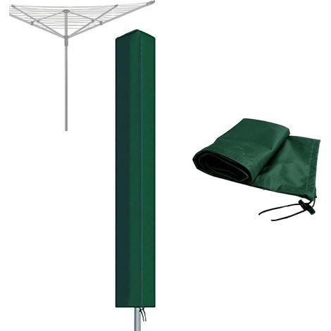 Wäschespinne Abdeckung Wasserdicht mit Reißverschluss 16x16x180cm Grün (1/5)