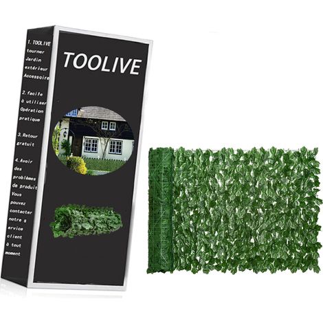Artificial Ivy Leaf Hedge Roll 3 1M,Decorative Privacy Fence Screening Green Wall Panels,Garden Balcony Landscaping Fence,UV Fade Protection Fake Grass,Outdoor Indoor Decoration (1/5)