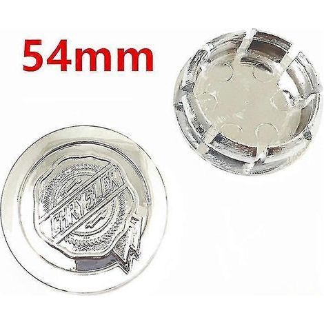 4 enjoliveurs de roue argentés 54 mm et 64 mm pour voiture, compatibles avec les accessoires Chrysler. (1/4)
