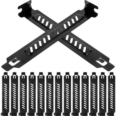 Plaque D'obturation Pci en Métal Noir, Lot de 20 pour Boîtier D'ordinateur Ouverture Précise, Anti-rouille, Cache Ventilé pour Emplacement D'extension (1/5)