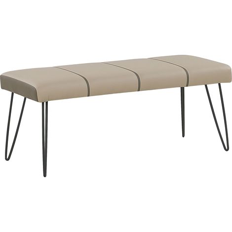 Bench BETIN Faux Leather Sand Beige