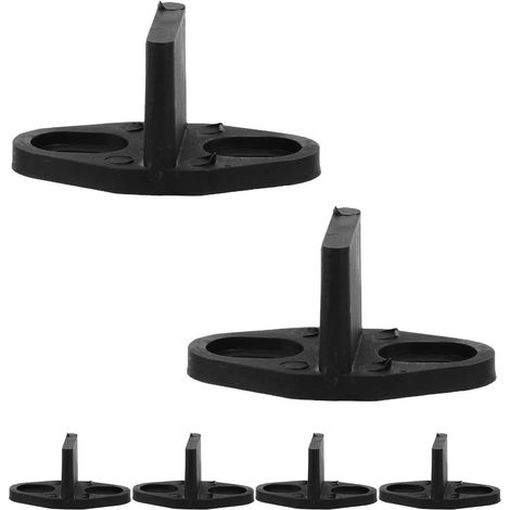 lot de 6 guide de sol pour porte de grange coulissante, plastique (1/5)