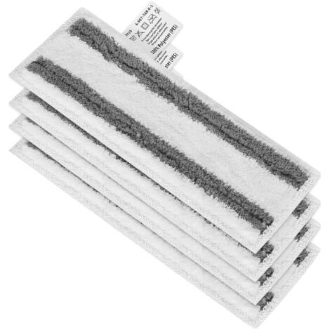 BUNTHAUS Lingette pour Nettoyeur Vapeur Karcher Easyfix SC2 SC3 SC4 SC5 Chiffons Serpillières Bonnettes en Microfibre pour Karcher Easyfix SC Série (rayure grise-4pcs)