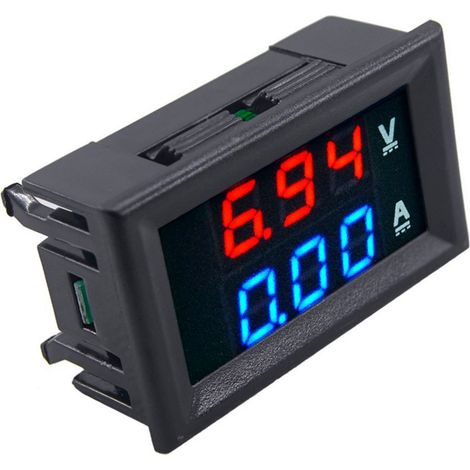 Nouveau DC1-100V 10A numérique Double couleur bleu et rouge affichage LED voltmètre ampèremètre tension indicateur de courant outil à usage domestique (1/5)