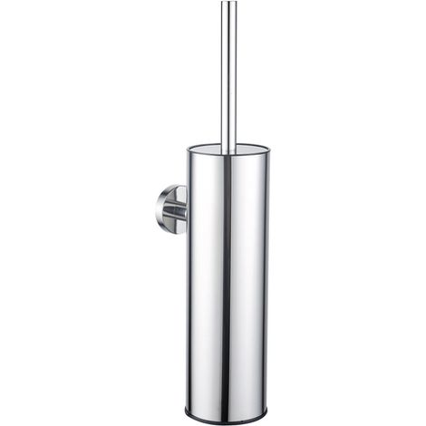 Fortifura Calvi porte-brosse de toilette - modèle fermé - mural - rond - chrome (1/4)