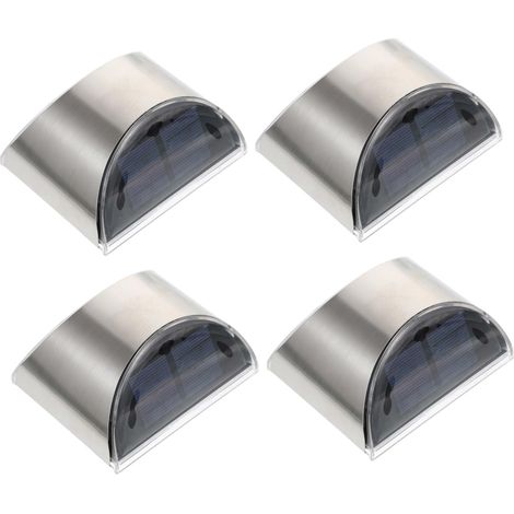 Veilleuse Murale Solaire en Acier Inoxydable Lot de 4 (1/5)