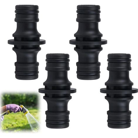 4 Pièces Raccord Tuyau d’Arrosage, 1/2 Pouce Connecteur Tuyau Arrosage Étanche, Raccord Double Tuyau d’Arrosage pour Rallonge Tuyau Arrosage Pièces et Raccords de Tuyau d’Arrosage (1/5)