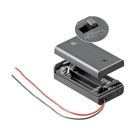 Cesta para 2 pilas AA con cable e interruptor 12443 (1/4)
