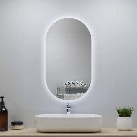 OCEAN Specchio da bagno con LED 50x90cm,Dimmerabile,Memoria,IP44 (1/5)