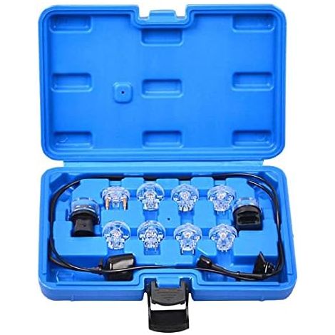 11PCS Testeur D'Injecteur de Carburant Outil Noid Light Set Kit Noir - (1/5)